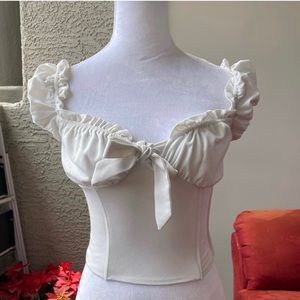 IAMGIA WHITE MILKMAID TOP